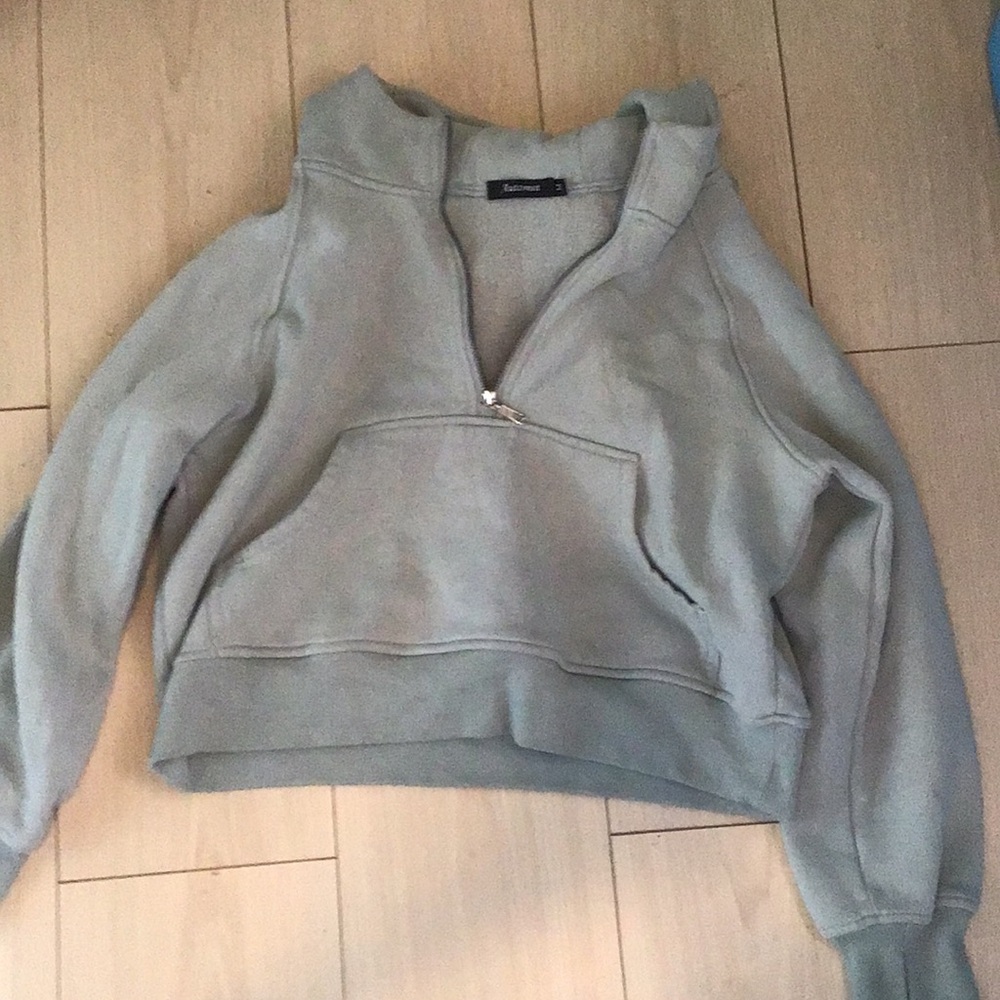 Gray Quarter-Zip Sweatshirt